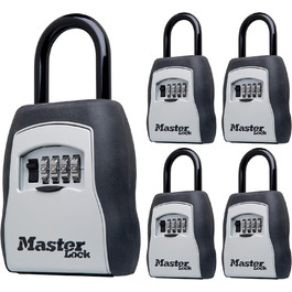 Master Lock 5415D Heavy Duty Key Lock Box - Zinc Wall Mount - Holds 5 Keys
