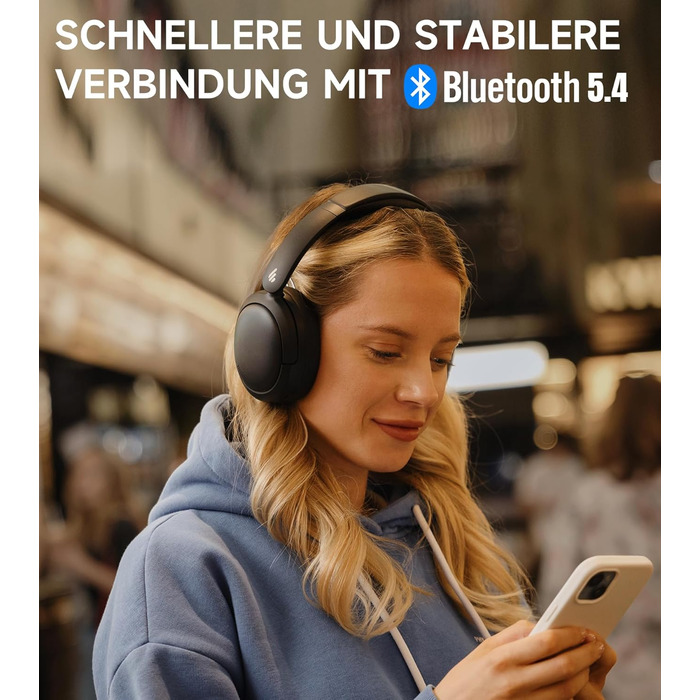 Навушники Edifier W800BT Pro Hybrid ANC Bluetooth 5.4 Over-Ear Чорні - Бездротові, з Шумозаглушенням, Hi-Res Audio, 45 год. роботи, Швидка зарядка, Складні