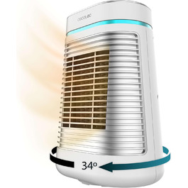 Обігрівач Cecotec ReadyWarm 1550 Max Ceramic Rotate - керамічний, 1500 Вт, білий, з обертанням, термостатом та 3 режимами