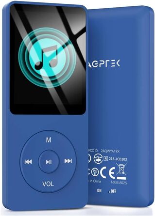 MP3-плеєр AGPTEK 32GB зі спікером, 70 годин роботи від акумулятора, 1.8