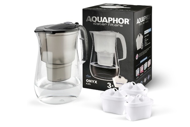 Фільтруючий глечик Aquaphor Onyx, 4,2 л, чорний