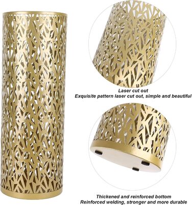 Металевий підставка для парасольки Topiky, кругла, золота, 15x10,5 см