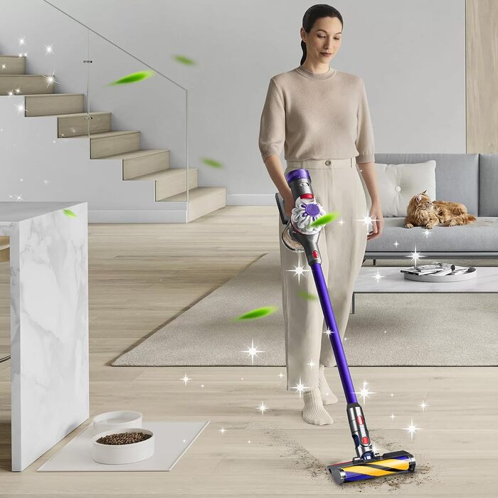Замінна насадка-щітка для пилососів Dyson V6 DC58 DC59 DC61 DC62 DC72 DC74 з LED-підсвічуванням, підходить для твердих підлог та килимів (V7 V8 V10 V11 V15)