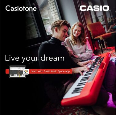Клавішний інструмент Casio Casiotone CT-S200RD: 61 клавіша, 400 звуків, 77 ритмів, червоний колір