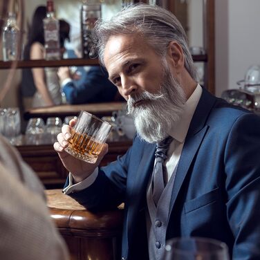 Набір склянок для віскі Cambareign 6 шт., 330 мл, Old Fashioned, скотч, бурбон, кришталь без свинцю