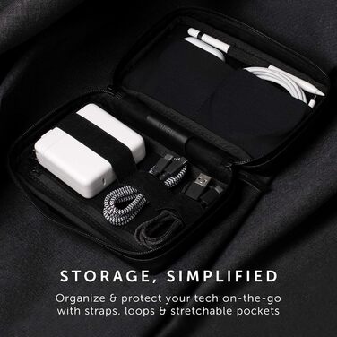 Native Union Stow Organizer - Lightweight travel bag made from durable canvas, stores cables, chargers and more (Indigo)