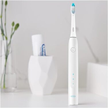 Звукова зубна щітка Oral-B Pulsonic Slim Clean 2000 White - для догляду за зубами та яснами, 2 режими чищення, таймер, Braun