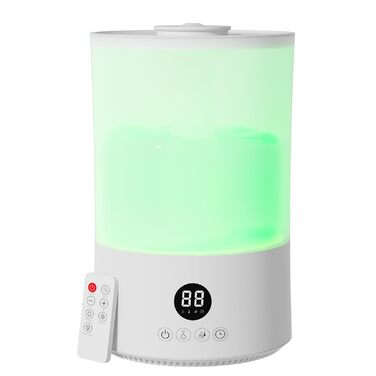 Увлажнитель воздуха для спальни, 4л, ультразвуковой, тихий, с пульт. дистанційного керування, автовимкнення, таймер, 40год, для дитячої кімнати, офісу, рослин