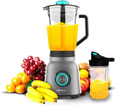 Cecotec Power Black Titanium 1300Max Stand Mixer - 1300W, 1.5L, 2 Speeds, Titanium Blades, Pulse Function, Ice Crushing