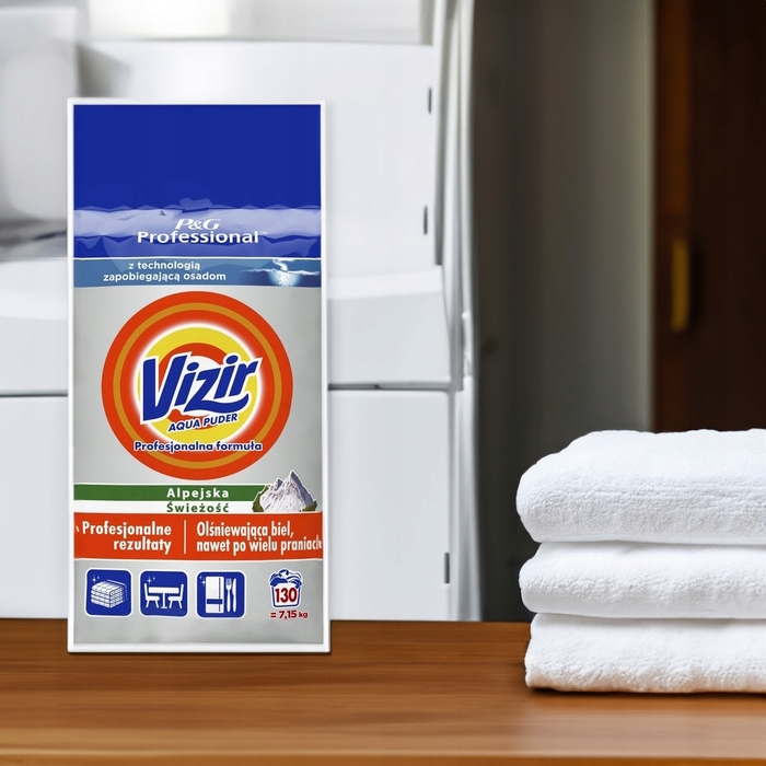 Пральний порошок VIZIR Professional для БІЛОГО, Альпійська свіжість, 7,15 кг (130 прань)