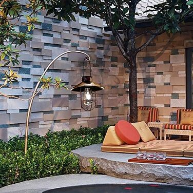Pearlstar Solar Lanterns for Outdoors Hanging Vintage Metal Solar Lights Garden Light with Warm LED Lamps for Outdoor Garden Yard Patio Tree Decoration, Solar Landscape Lighting, Copper (Copper)