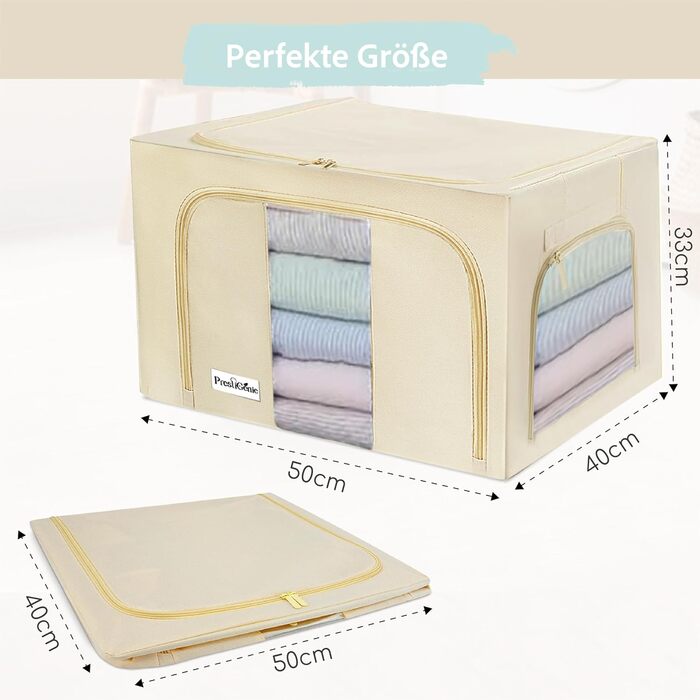 Органайзер для одягу Prestigénie, 3 шт., місткість 24 л (66 л), з прозорим вікном