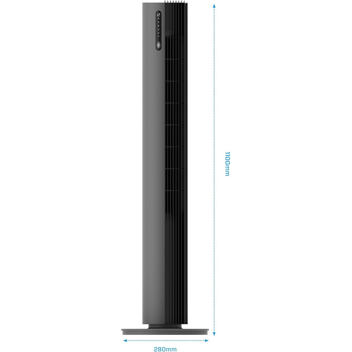 Вентилятор вежовий Smart Clean Air Optima CA-407 Luxus з фільтром, сірий/чорний - до 500 м³/год, з керуванням зі смартфона
