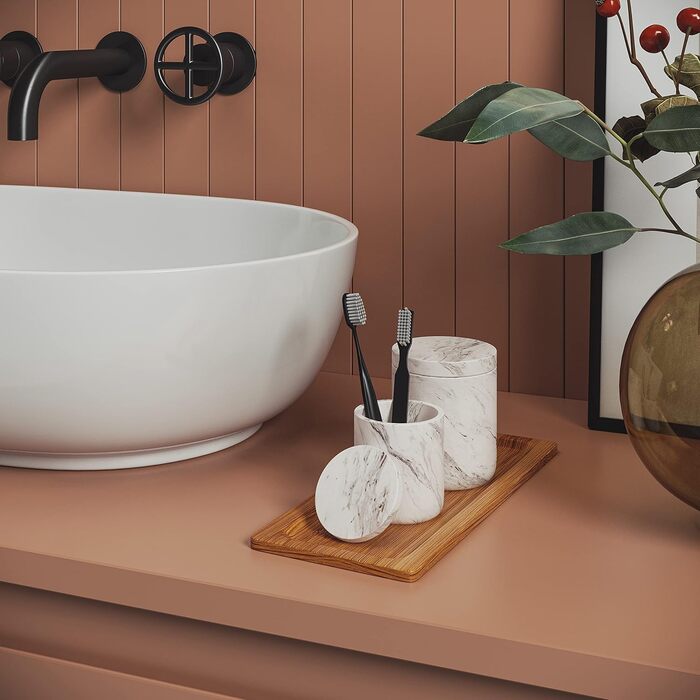 Nature Supplies Wooden Paper Towel Dispenser - Paper Towel Holder with Wall Mount or Tabletop Use, for C-, Z- or Interfold Paper Towels (Bianco, Top)