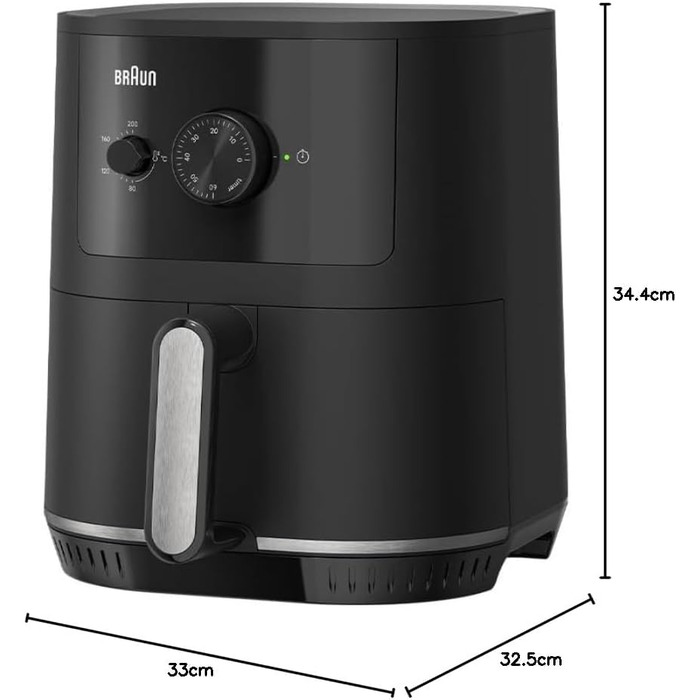 Фритюрниця електрична Braun MultiFry 3 HF 3030, 4.3 л, 1500 Вт, сенсорне управління, 8 програм, чорна