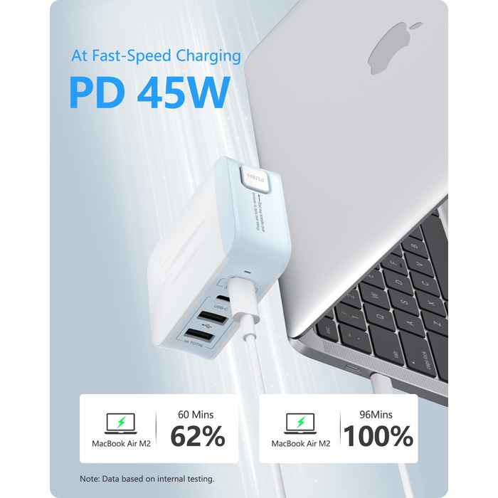 Універсальний адаптер LENCENT з USB зарядкою 45W, 4 порти (2x USB-A, 2x USB-C) - EU/US/UK/AU