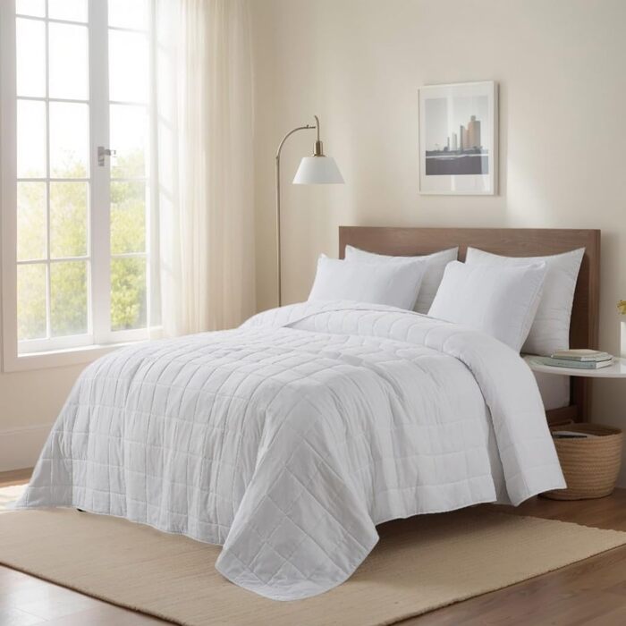 Набір постільної білизни ROARINGWILD California King, зелений оливковий, з 2 наволочками, 299.7 x 269.2 см