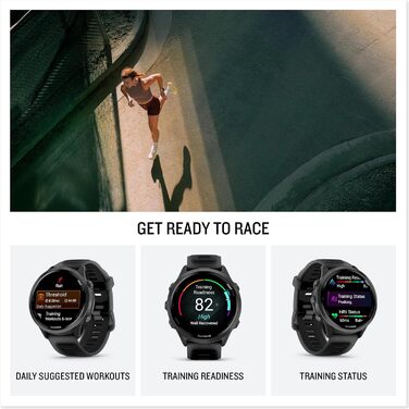 Garmin Forerunner 570: GPS-годинник для бігу та триатлону, AMOLED, 47 мм, сірий