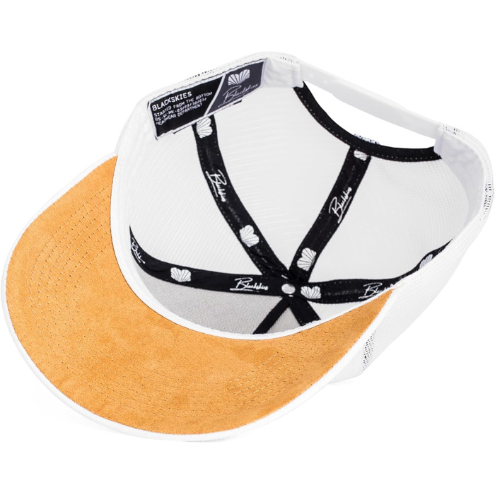 Кепка бейсболка Blackskies Essentials Trucker (унісекс) - біло-коричнева, сітчаста, для чоловіків та жінок, вуличний стиль, літо