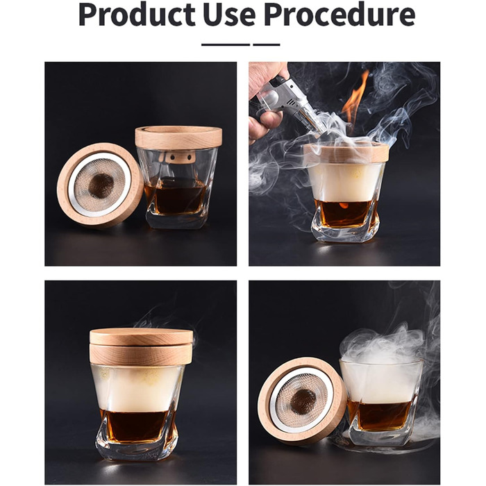 RoseFlower Cocktail Smoker Set, Nostalgie Smoker Set for Whiskey, Drinks, Bourbon, Steak, Fish and Cheese – Infused Smoke for Drinks and Food – Home/Garden/Grill - Father's Day Gift #2