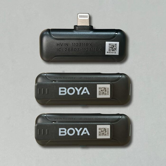 Мікрофон петличний бездротовий BOYА BY-WM3T-D2 (Lightning) для Android, iPhone, Лайв-стрім, Vlog, 100 м, шумозаглушення, USB-C