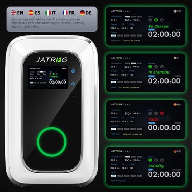 Зарядна станція для електромобіля 11 кВт, 32A, Type 2, WiFi, APP - EV Wallbox 230V (6м)