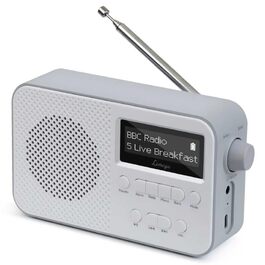 Портативне цифрове радіо LEMEGA PR2-Max DAB+/FM, Bluetooth 5.3, живлення від батарейок AA, сіре