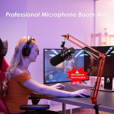 Кріплення для мікрофону HyperX QuadCast та інші - YOUSHARES (Червоний кріплення з поп-фільтром)