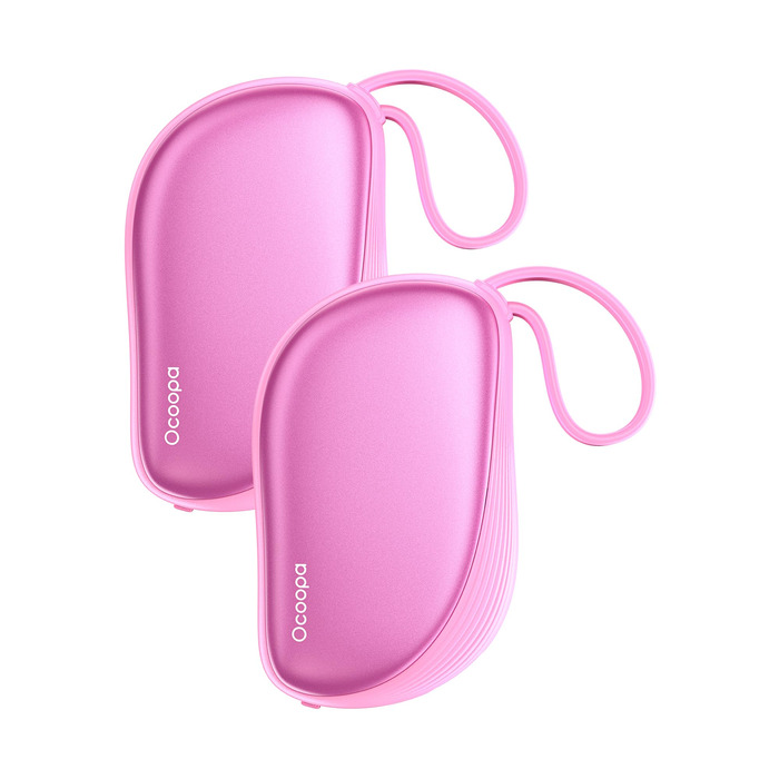 Електричні грілки для рук OCOOPA 2 шт. з акумулятором 4000mAh, багаторазові, тонкі (1.5 см), ідеальні для зими та як подарунок на Різдво