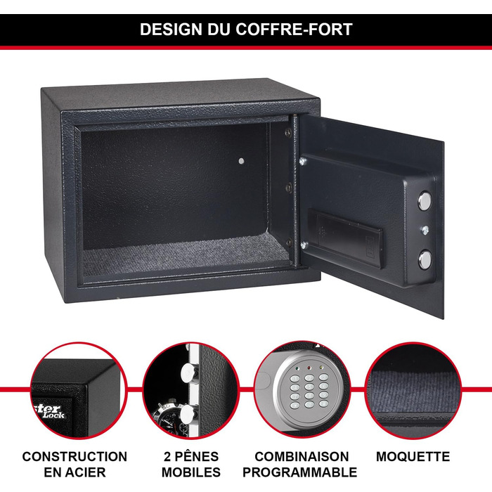 Сейф Master Lock з електронним кодовим замком, 16 л, 22 x 35 x 27 см