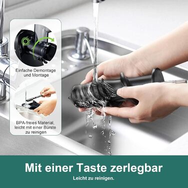 Фреш-прес Fretta Slow Juicer: холодний віджим, 200W, для овочів та фруктів, чорний