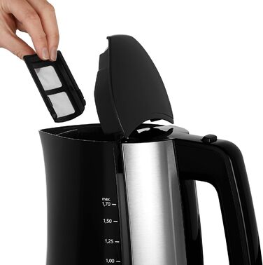 Електричний чайник MELITTA Look Aqua DeLuxe з регулюванням температури (80°C, 95°C, 100°C) для чаю, дитячого харчування та з функцією підтримання тепла, 1,7 л, 2400 Вт