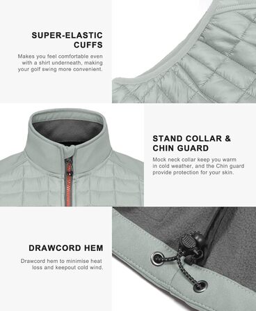 Жіноча тепла куртка Little Donkey Andy Puffer Wete для активного відпочинку, хайкінгу та бігу (XS, світло-сірий)