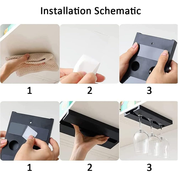 Тримачі для келихів вина TTBDDM (2 шт.), органайзер для келихів, пластикові тримачі для винних келихів для дому, бару, кухні, ресторану (білий)