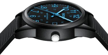 Чоловічий годинник: аналоговий кварцовий годинник з водозахистом 30M, стильний дизайн для чоловіків (R015 - Чорний / Синій)