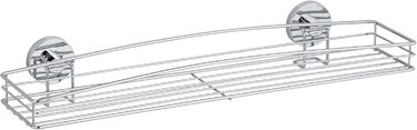 WENKO Vacuum-Loc Wand Maxiablage Milazzo, Bathroom Shelf in Wire Basket Design, Mounting without Drilling, Chrome-plated Metal, 51 x 8 x 15 cm