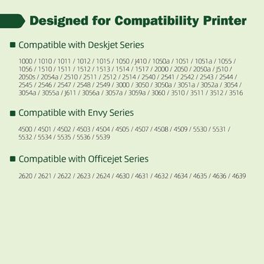 Комплект картриджів 301XL (чорний та кольорові) для принтерів HP Envy 4500, 5530, Deskjet 1000, 1510, 2540, 3050, OfficeJet 2620, 4630 — замінник оригінальних HP 301