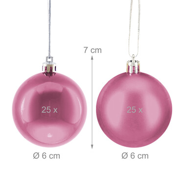 Relaxdays Set of 50 Christmas Baubles