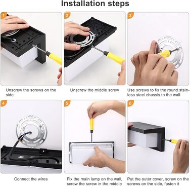 LED вуличний світильник Lightsjoy 18W, IP66, водонепроникний, алюміній, нейтрально-білий світлодіодний світильник для фасаду, тераси, гаража