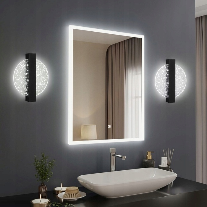 Стіна LED-бра AjieQaQ чорне, сучасне, внутрішнє, 12Вт, 1500Лм