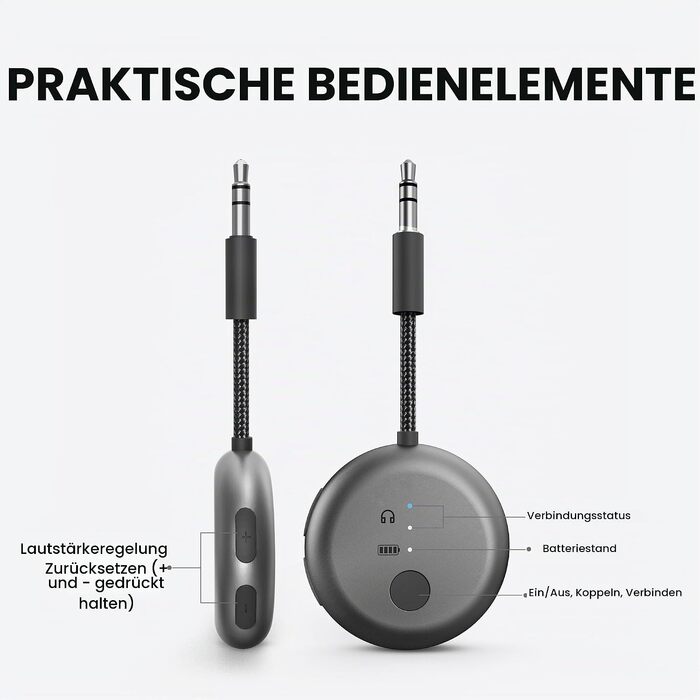 Bluetooth-адаптер для літака Avantree SoundJet R1 для AirPods та бездротових навушників, 25 годин роботи, металевий чорний