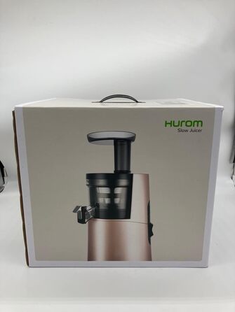 HUROM H-AA Соковижималка шнекова, холодного віджиму, 150 Вт, 500 мл, тиха, BPA Free, напівпрозорий завантажувач, ескімейкер, темно-срібляста