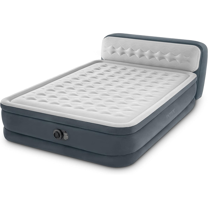 Надувний матрац Intex DuraBeam UltraPlush з підголівником, 220V, Queen, Fiber-Tech