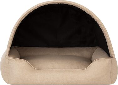 Квіткове ліжко для собак та котів, лежанка-софа, корзина для домашніх тварин, 82x58 см, бежевий колір