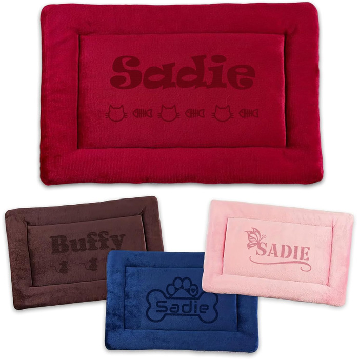 Персоналізована килимок для собак, килимок для лежанки, миється, 69x52 см, червоний