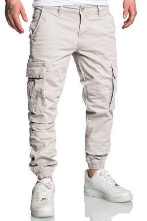Чоловічі штани карго чинос джинси Herren Jogger R7020 світло-сірі (33W)