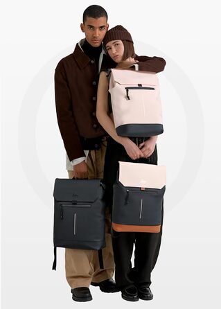 Чоловічий та жіночий рюкзак з матового шкірозамінника з відділенням для ноутбука 15,6