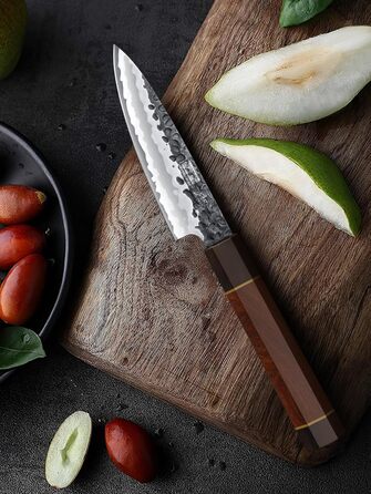 Японський ніж Kiritsuke HOSHANHO 23 см, професійний кухонний ніж з 9 шарів вуглецевої сталі, ніж шеф-кухаря з подарунковою коробкою (9,5 см обцiлок)