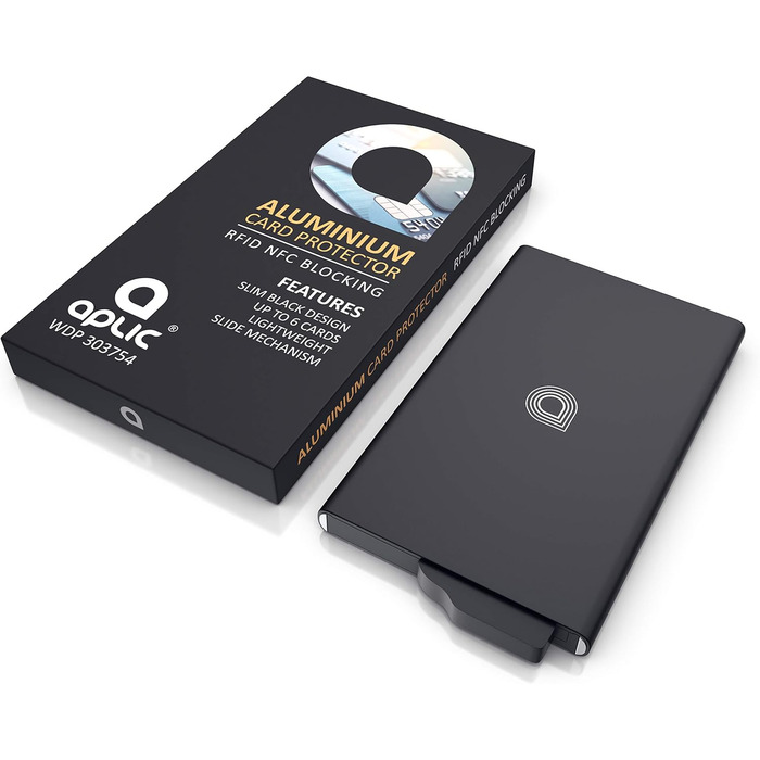 Криптокриниця CSL RFID Blocker - захисне шкіряне етиу для карток на 6 карт, чорний (Typ 1)