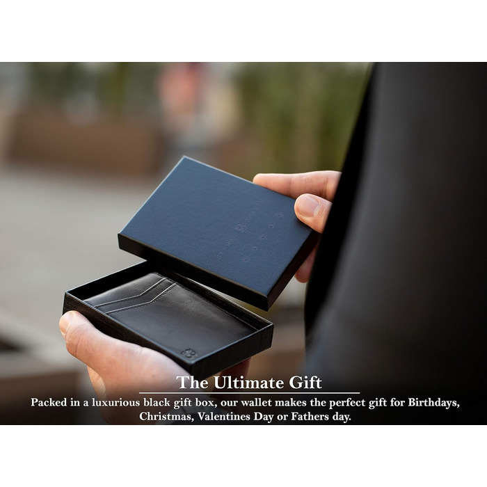 Чоловіче портмоне SERMAN Brands: тонке, RFID-захищене, мінімалістичне - чорне, темно-сіре